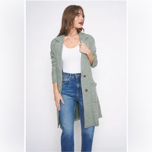 French Mauve Long Knit Duster Cardigan, Like New!